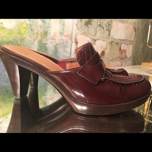 A. Marinelli Shoes - A.marinelli leather slide mule burgundy